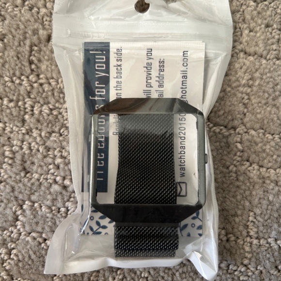 NEW Crodi Fitbit Blaze Band Stainless Steel Unisex Large Dark Grey - Picture 2 of 5